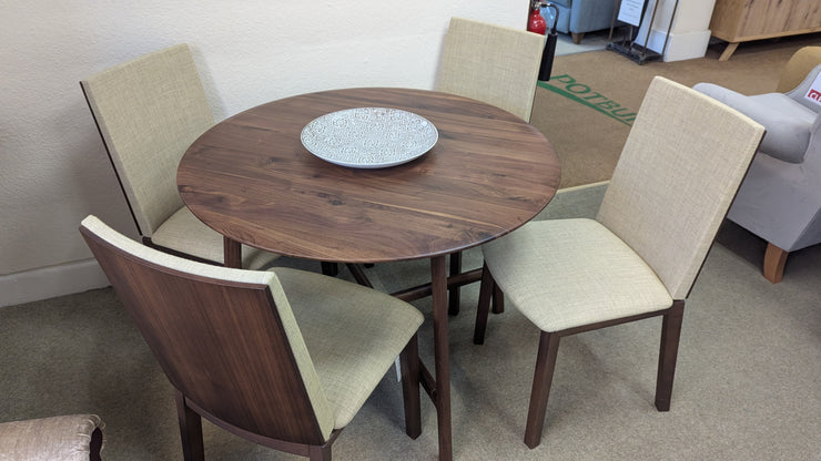 Gallery Round Table including Four Skovby Chairs